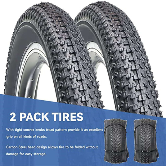 Mountain Bike Tires (2-Pack) - 20/24/26 Inch