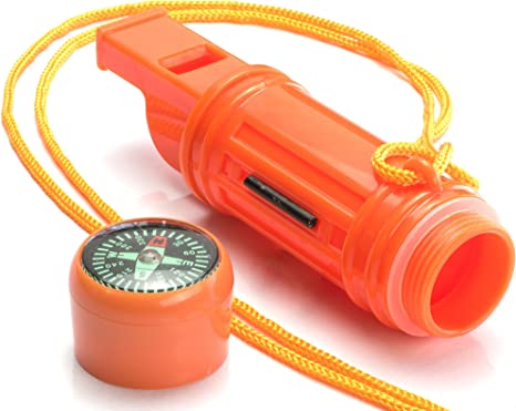 Load image into Gallery viewer, 5-in-1 Orange Whistle
