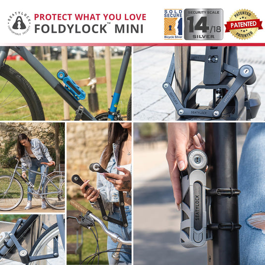 Seatylock Foldylock Mini The Lightest Certified Folding Bike Lock