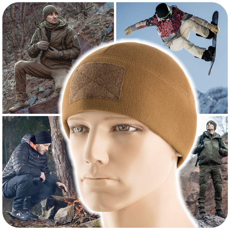 Load image into Gallery viewer, M-Tac Fleece Tactical Watch Cap Beanie With Patch Panel (270 g/m2)
