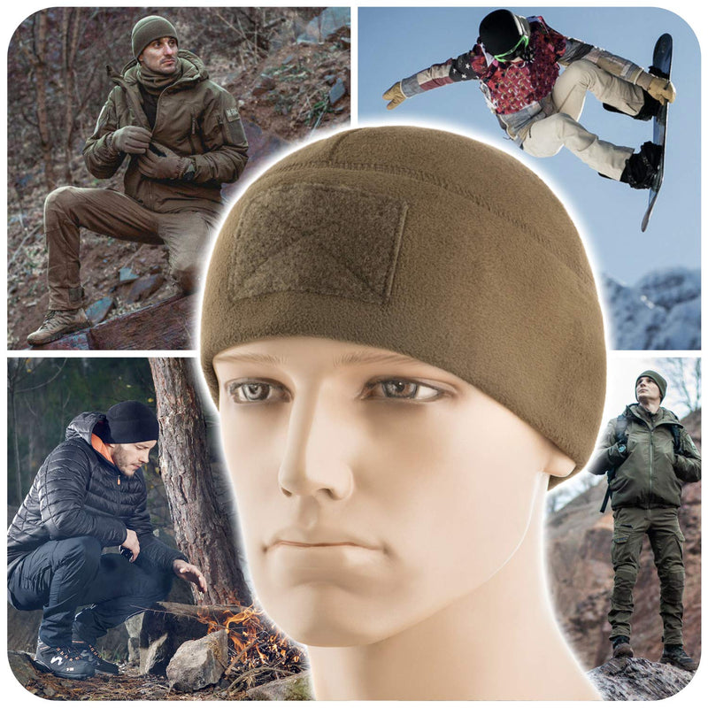 Load image into Gallery viewer, M-Tac Fleece Tactical Watch Cap Beanie With Patch Panel (270 g/m2)
