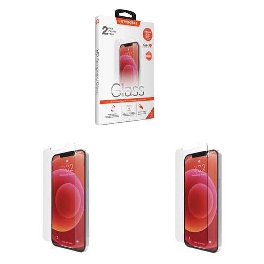 HyperGear 2-Pack HD Tempered Glass for iPhone 15 Plus
