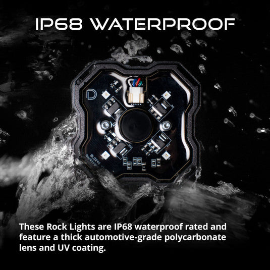 Diode Dynamics Stage Series SXS Rock Light Installer Kit RGBW M8 (4-pack)