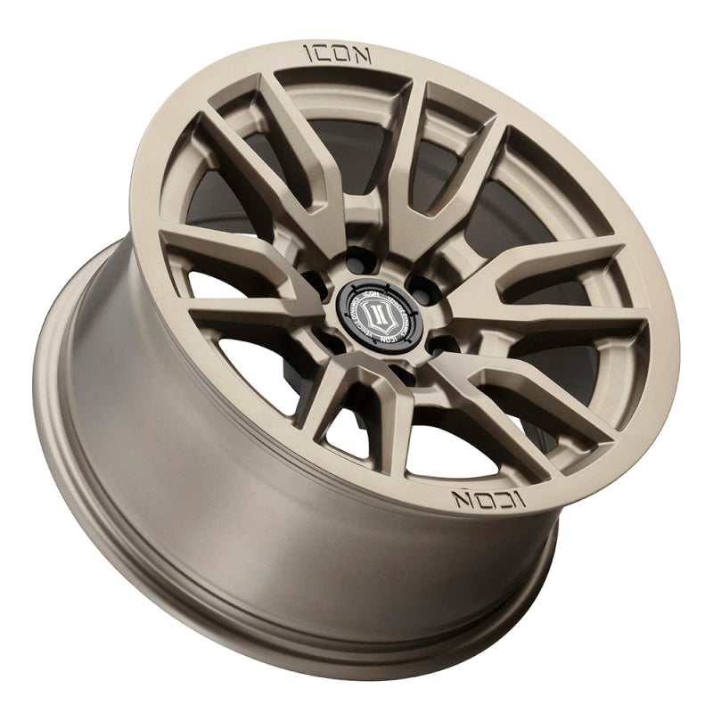 Load image into Gallery viewer, ICON Vector 6 17x8.5 6x5.5 0mm Offset 4.75in BS 106.1mm Bore Bronze Wheel
