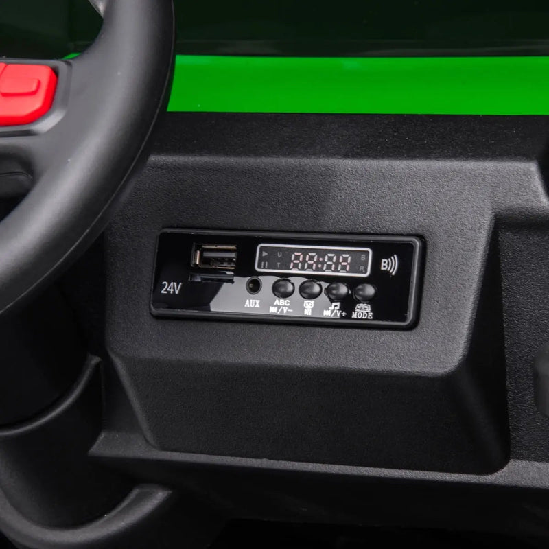 Load image into Gallery viewer, 24V 6 Wheeler Freddo Tractor Trailer 2 Seater Ride-on with Dump Cart and Parental Remote
