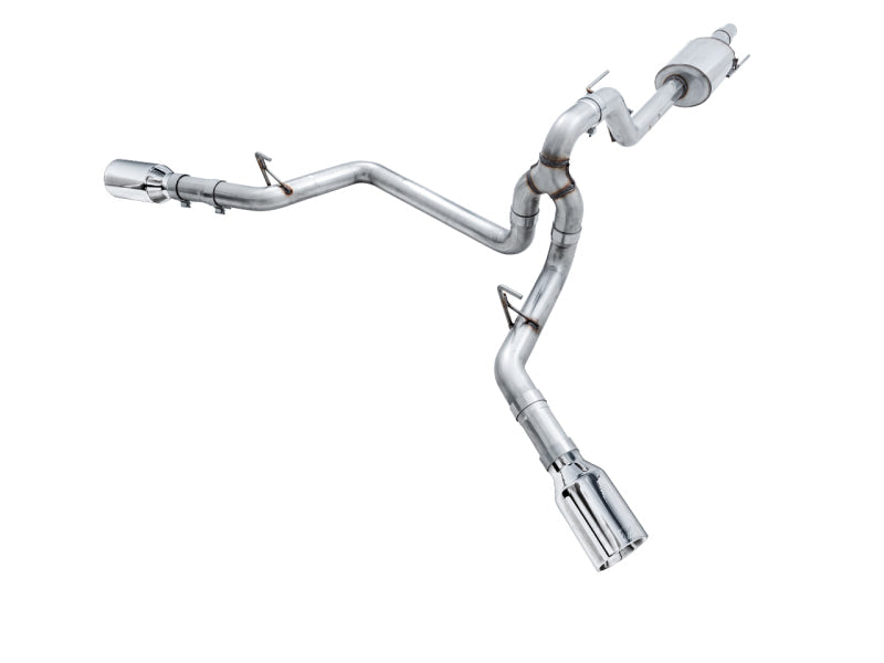 Load image into Gallery viewer, AWE Tuning 2015+ Ford F-150 0FG Dual Exit Performance Exhaust System w/5in Chrome Silver Tips
