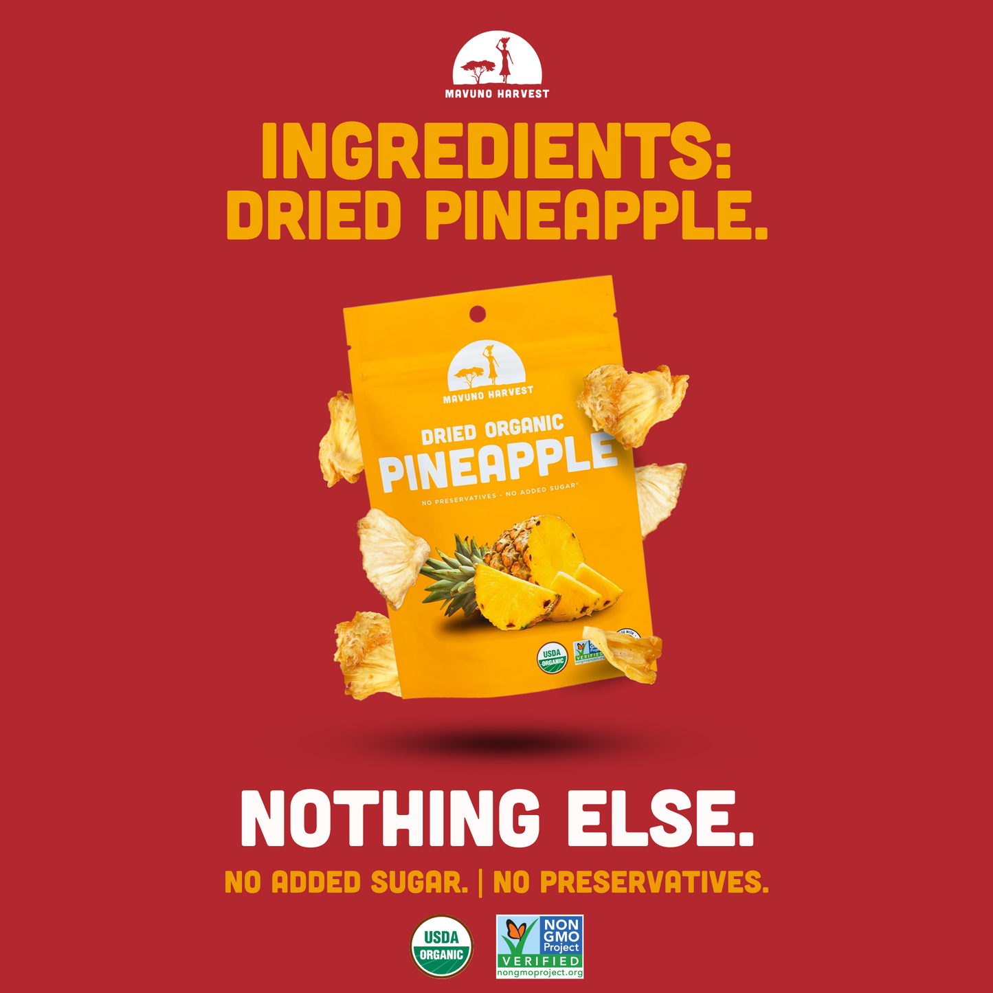 Organic Dried Pineapple