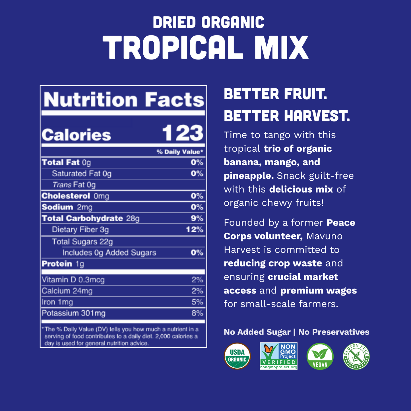 Organic Dried Tropical Mix