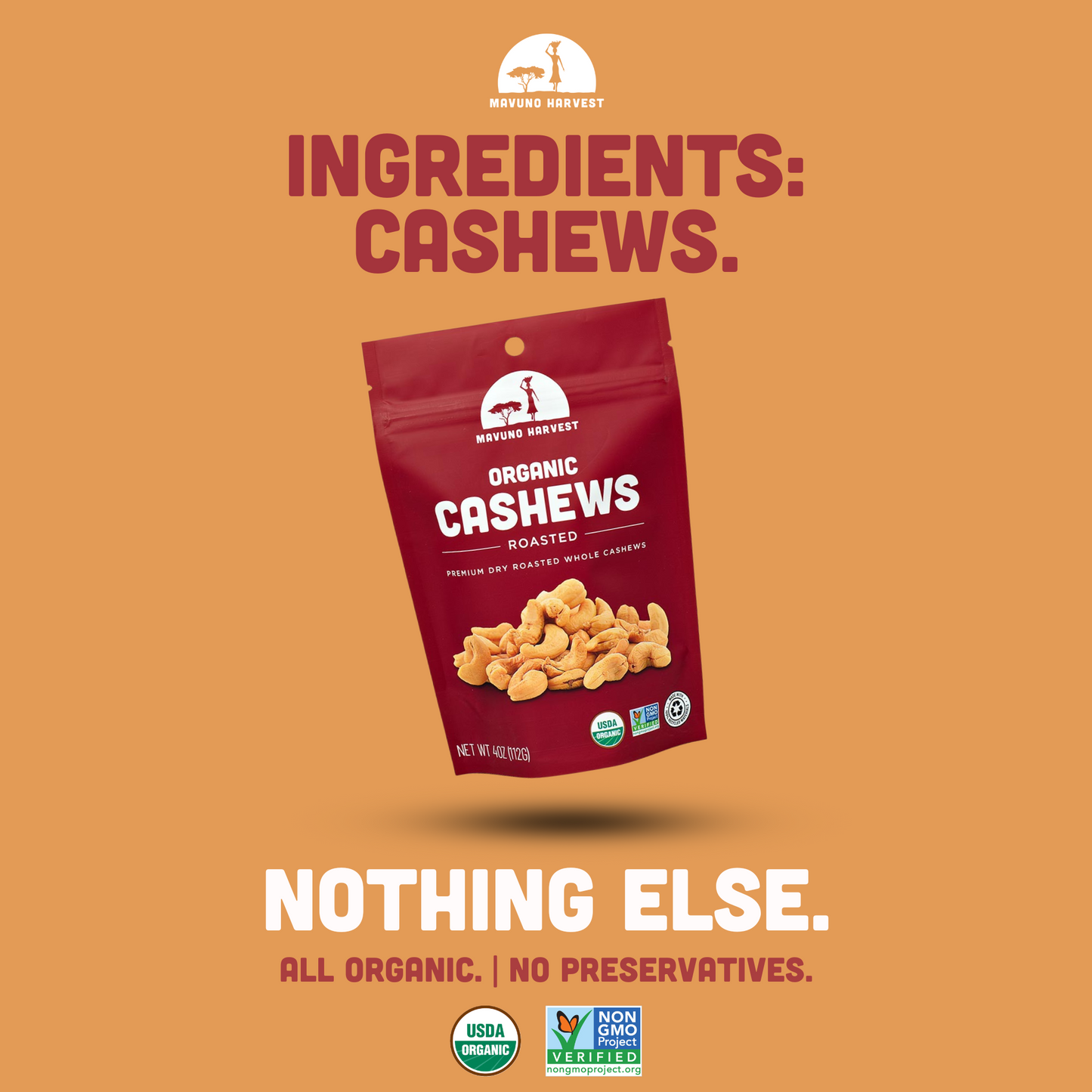 Organic Dry Roasted Cashews