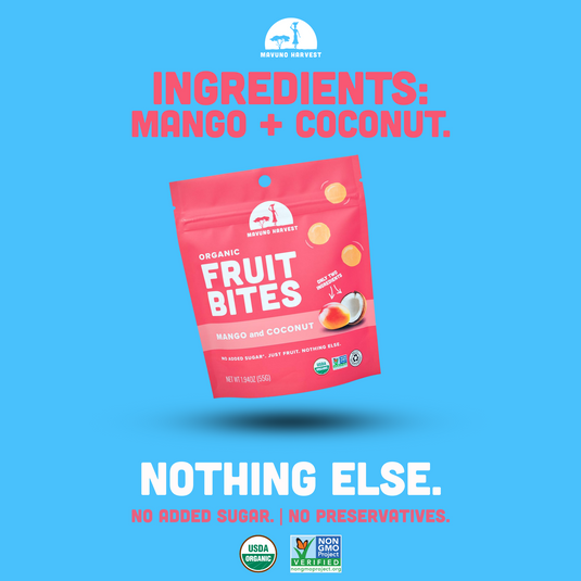 Organic Fruit Bites: Mango & Coconut