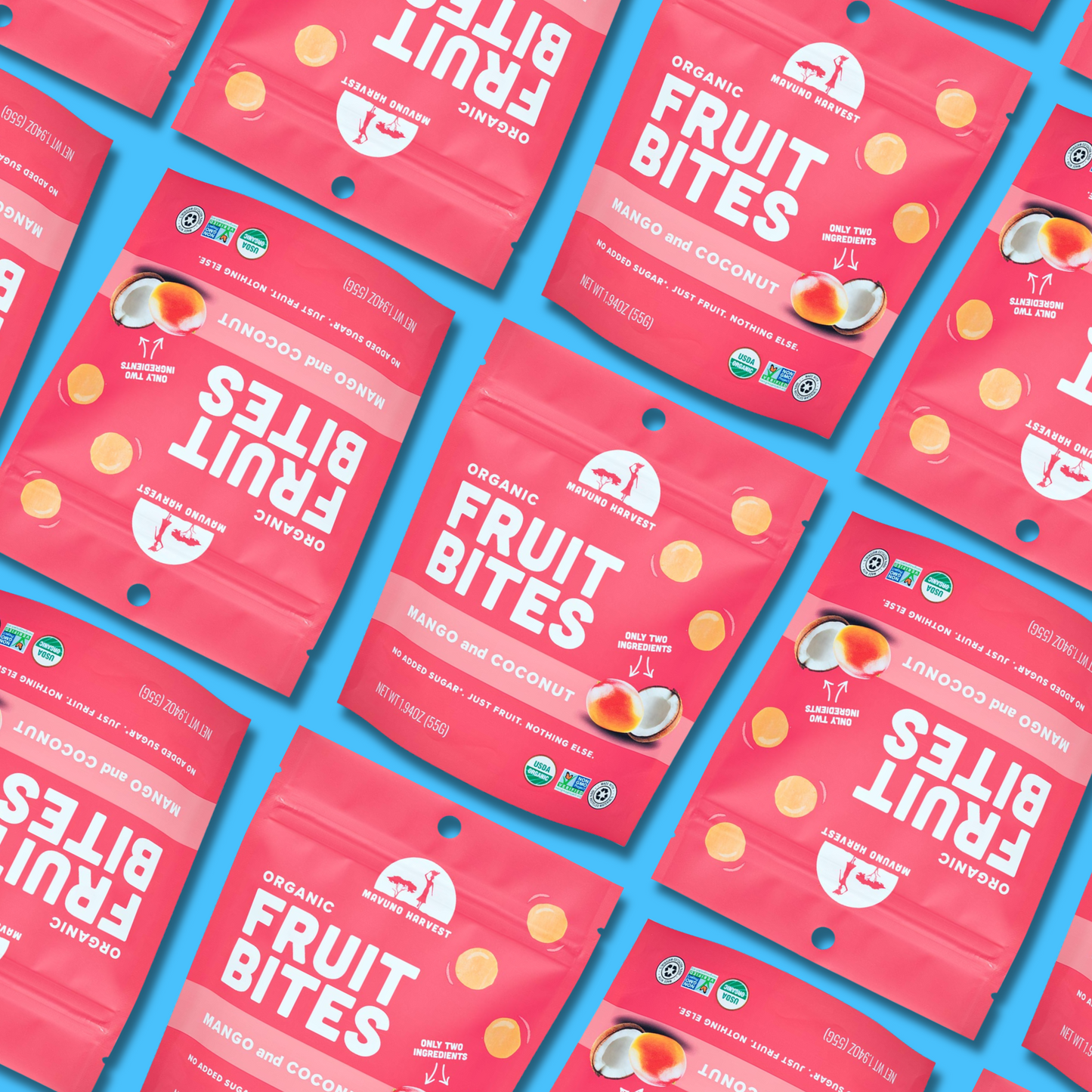 Organic Fruit Bites: Mango & Coconut