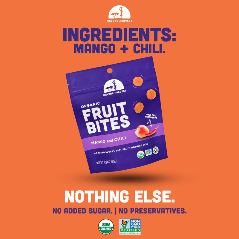 Load image into Gallery viewer, Organic Fruit Bites: Mango &amp; Chili
