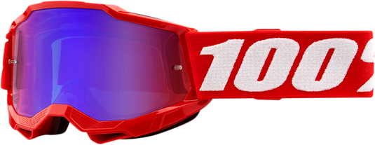 100% Youth Accuri 2 Goggles - Red - Red/Blue Mirror 50025-00002