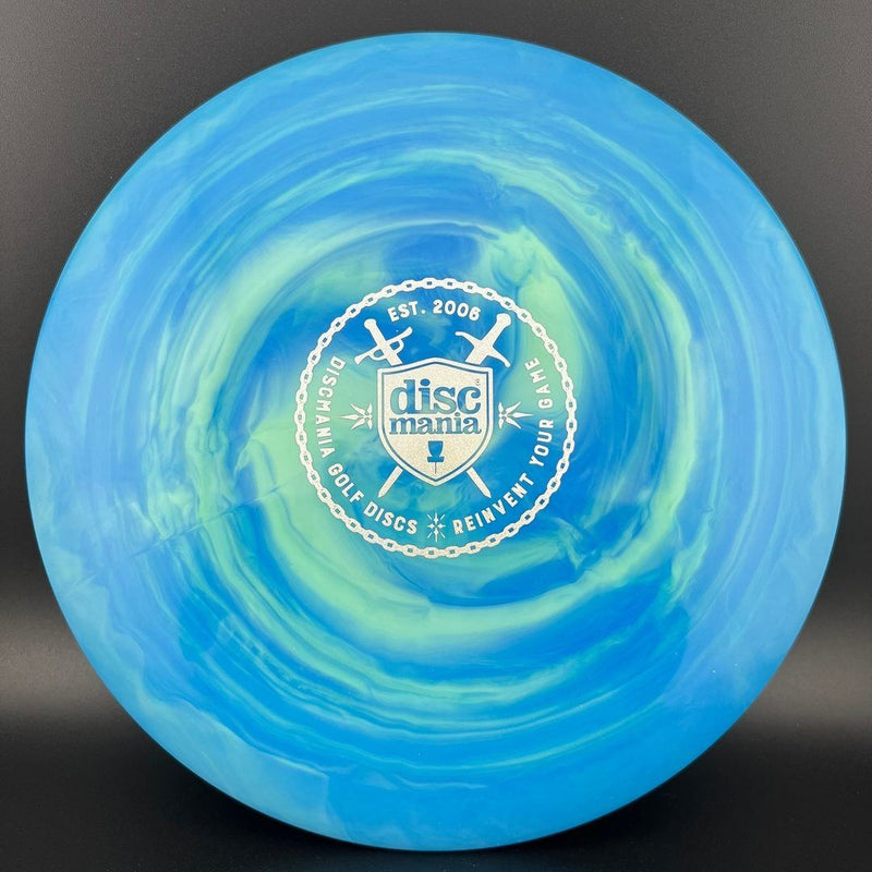 Load image into Gallery viewer, Swirly S-Line TD - Shield &amp; Swords Stamp
