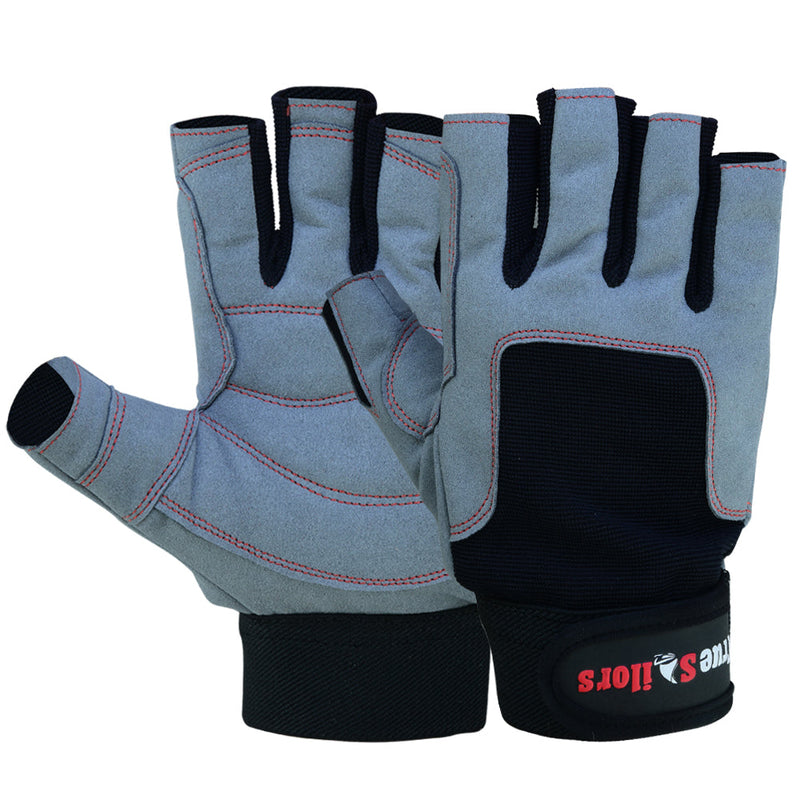 Load image into Gallery viewer, Sailing Gloves All Cut Fingers Blue Grey kayaking watersports

