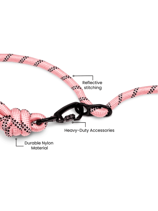 Pastel Pink Running Hands-Free Dog Leash