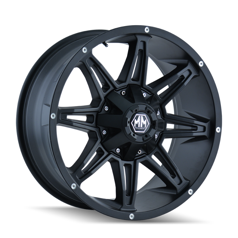 Load image into Gallery viewer, Mayhem 8090 Rampage 17x9 / 8x180 BP / 18mm Offset / 124.1mm Hub Matte Black Wheel
