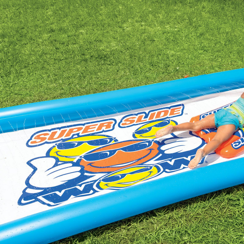 Load image into Gallery viewer, WOW Sports Single Lane Backyard Lawn Slide with Attached Pool

