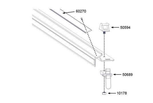 Access Slide In Hook Replacement Kit - Vanish and Tonnosport - 1in x 17ft w/ 4 Screws 60270