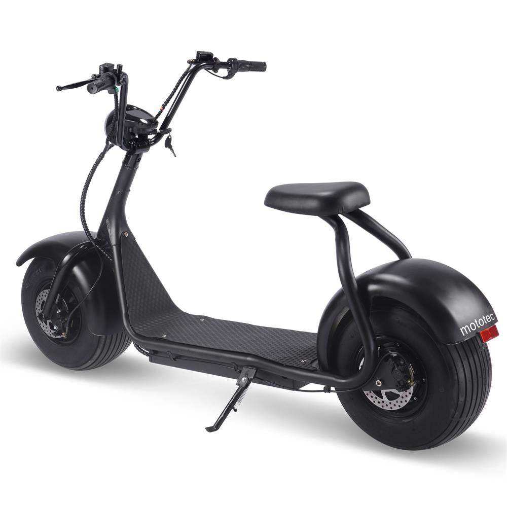 Fat Tire 60v 18ah 2000w Lithium Electric Scooter Black - Skoutley Outdoors LLC