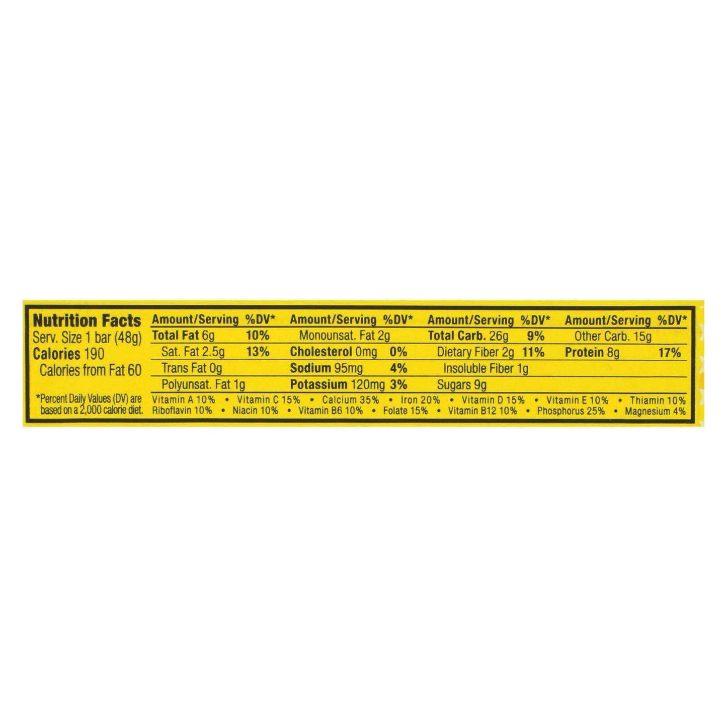 Clif Bar Luna Bar - Organic Lemon Zest - Case Of 15 - 1.69 Oz - Skoutley Outdoors LLC