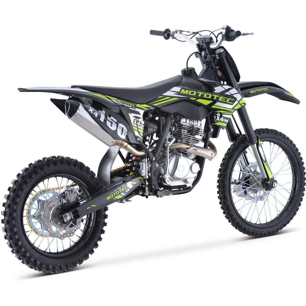 Mototec X4 150cc 4-stroke Gas Dirt Bike Black - Skoutley Outdoors LLC