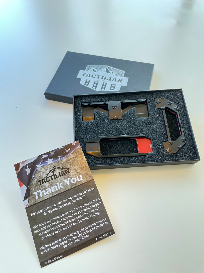 Load image into Gallery viewer, Toyota Tacoma Tailgate Insert Letters 3D Stars and Stripes - Adhesive-Backed (for Tacoma years 2016-2023)
