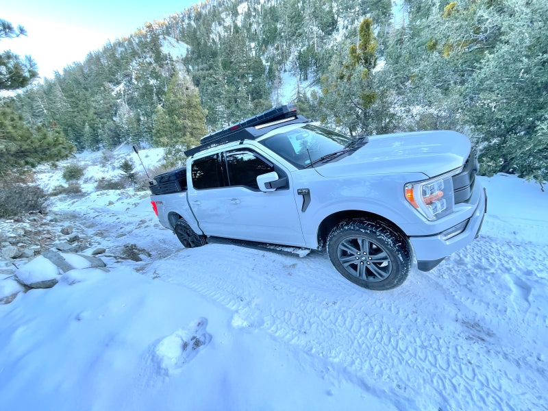 Load image into Gallery viewer, Go Rhino 21-23 Ford F-150 CC Ceros Low Profile Roof Rack - Tex. Blk
