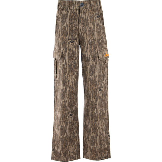 Habit Youth Bear Cave 6 Pocket Camo Pant YXL-Mossy Oak New Bottomland