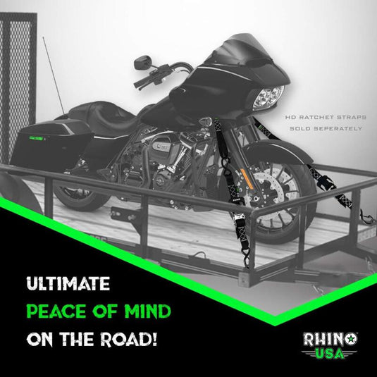 Rhino USA Soft Loops Motorcycle Tie-Down Set 4-Pack Green