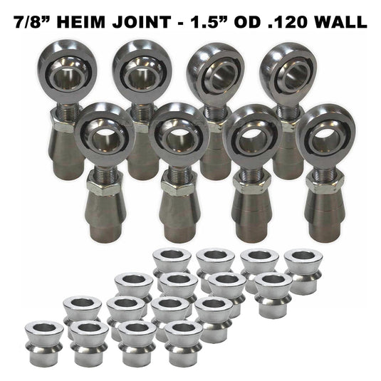 4 Link Rod End Kit -  7/8" Chromoly Heim - 1.5" OD Tubing
