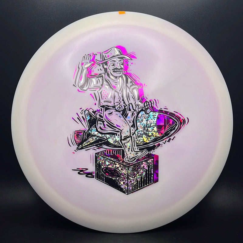 Load image into Gallery viewer, Bravo Guadalupe - "Ride Em Rocket Cowboy" Triple Foil
