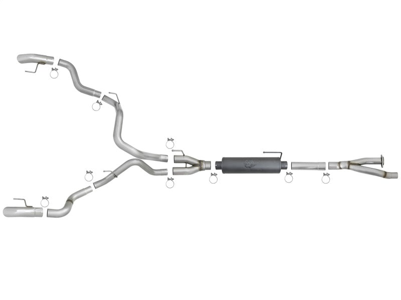 Load image into Gallery viewer, aFe MACH Force-XP Cat-Back Exhaust w/ Dual Hi-Tuck Pol Tips 17-18 Ford F-150 Raptor V6-3.5L
