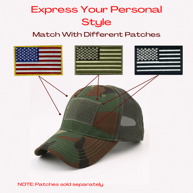 Load image into Gallery viewer, Tactical-Style Patch Hat with Adjustable Strap
