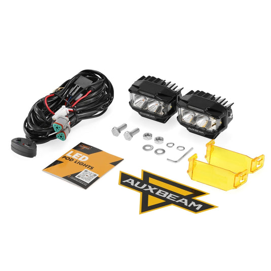 V-MAX Series | 4 Inch 72W 6960LM Combo Beam Side Shooter LED Rectangular Pod Lights with Amber DRL