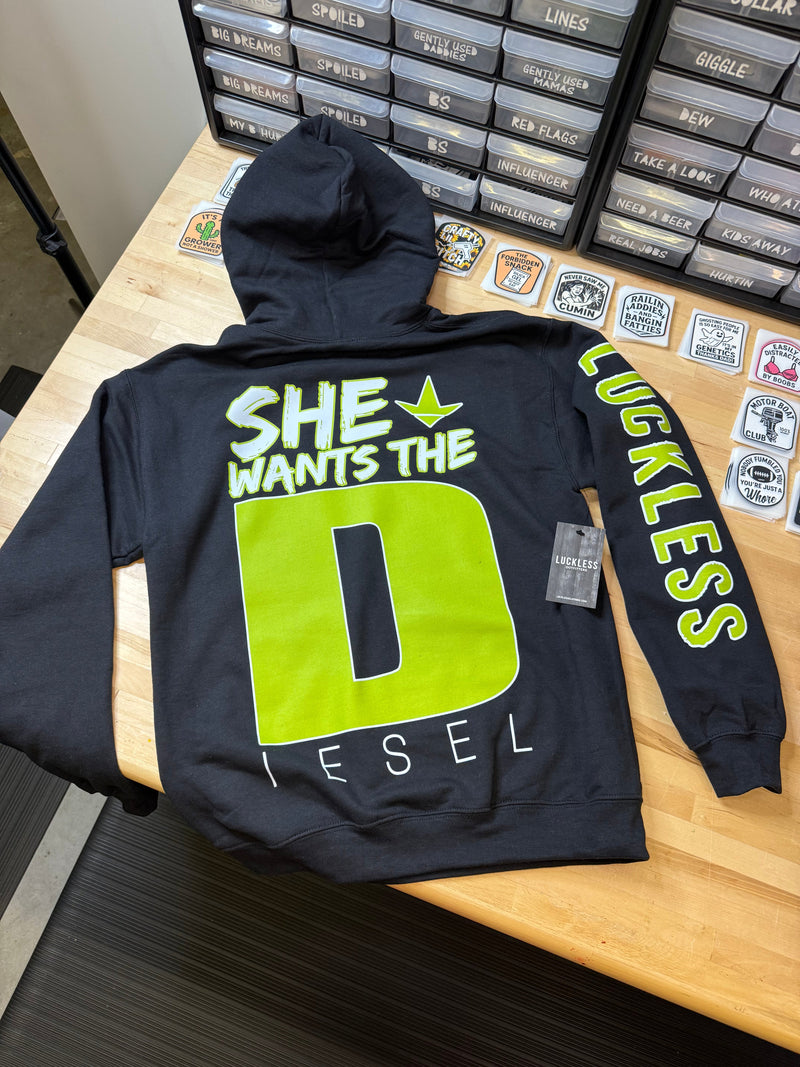 Load image into Gallery viewer, She Wants the Diesel Hoodie
