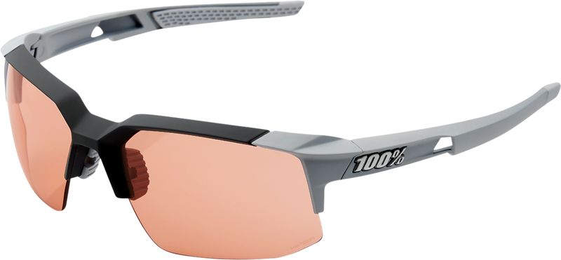 Load image into Gallery viewer, 100% Speedcoupe Sunglasses - Stone Gray - Coral Mirror 61031-289-79
