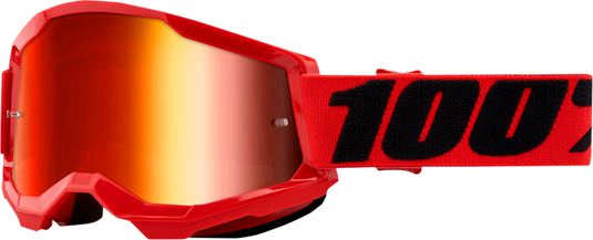 100% Strata 2 Goggles - Red - Red Mirror 50028-00004