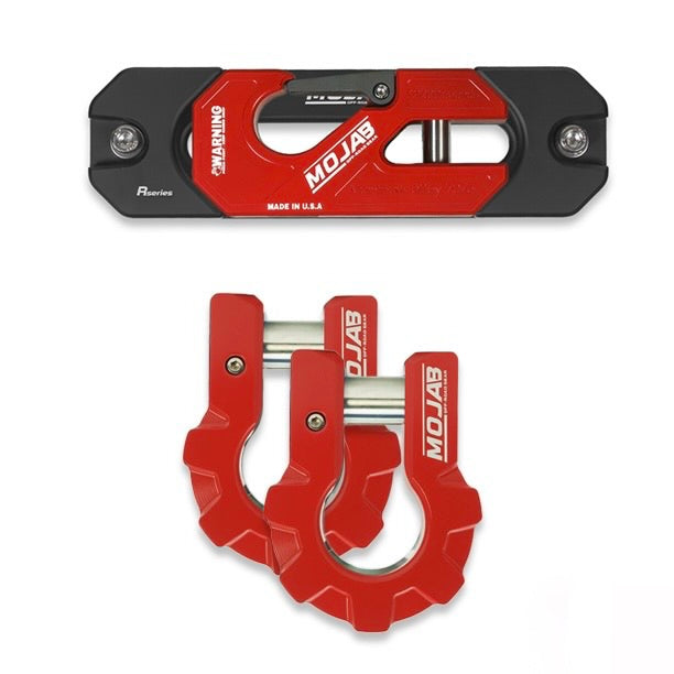 Load image into Gallery viewer, Color Matched Recessed Winch Shackle &amp; Fairlead Kit + 3/4” Extreme Duty Aluminum Shackles (ceramic coated)lifetime warranty
