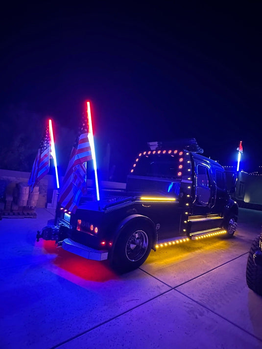 Game Changer LED Whip Set - Red, White & Blue Edition