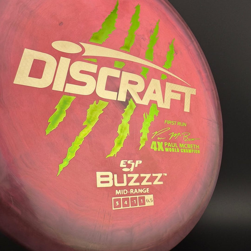 Load image into Gallery viewer, Swirly ESP Buzzz (First Run) - Paul McBeth 4x Claws - Pink Smoke
