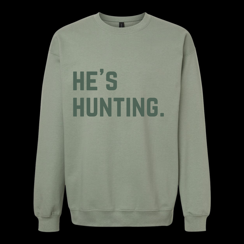 Load image into Gallery viewer, He’s Hunting. Crew Neck Sweatshirt
