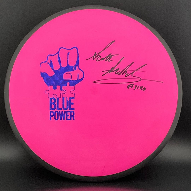 Load image into Gallery viewer, Electron (Patent Pending) Atom *Signed* - "Blue Power" Adaptive Disc Golf Scott Stokely
