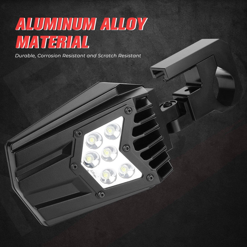 Load image into Gallery viewer, UTV Side Mirrors with light fit 1.5" - 2" Roll Bar
