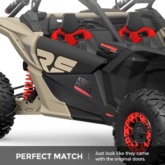 Front Lower Door Inserts & Plastic Roof For Can-Am Maverick X3