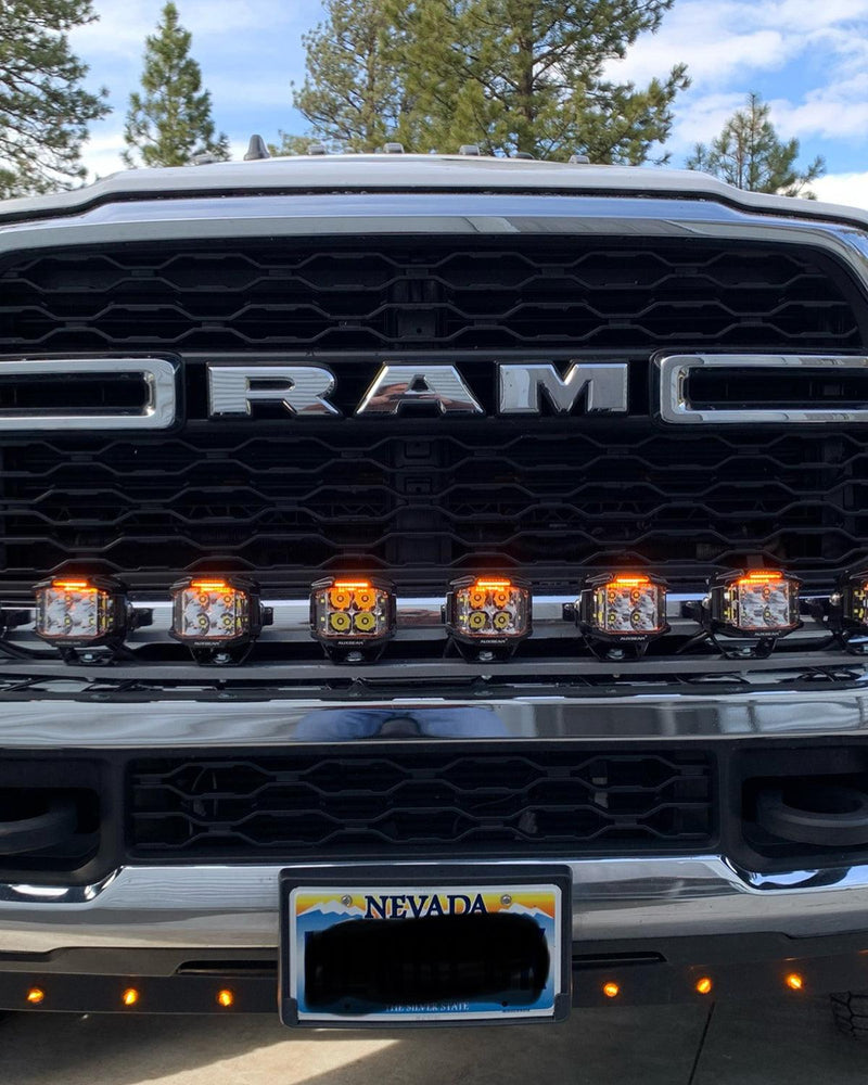 Load image into Gallery viewer, V-MAX Series | 4 Inch 92W 8960LM Combo Beam Side Shooter LED Round Pod Lights with Amber DRL
