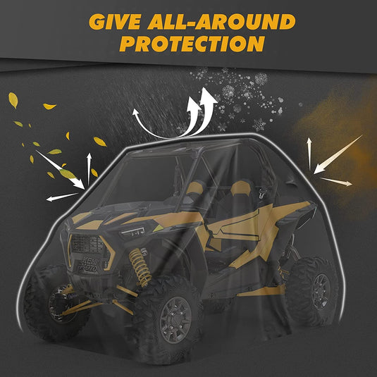 UTV 420D Waterproof Covers 2 Seater for Can-Am, Polaris, Kawasaki