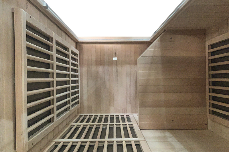 Load image into Gallery viewer, Blisspod | Vienna | Far Infrared Sauna | Canadian Hemlock Very Low EMF | 72.8"H x 35.4"W x 25.6"D | 1 Person
