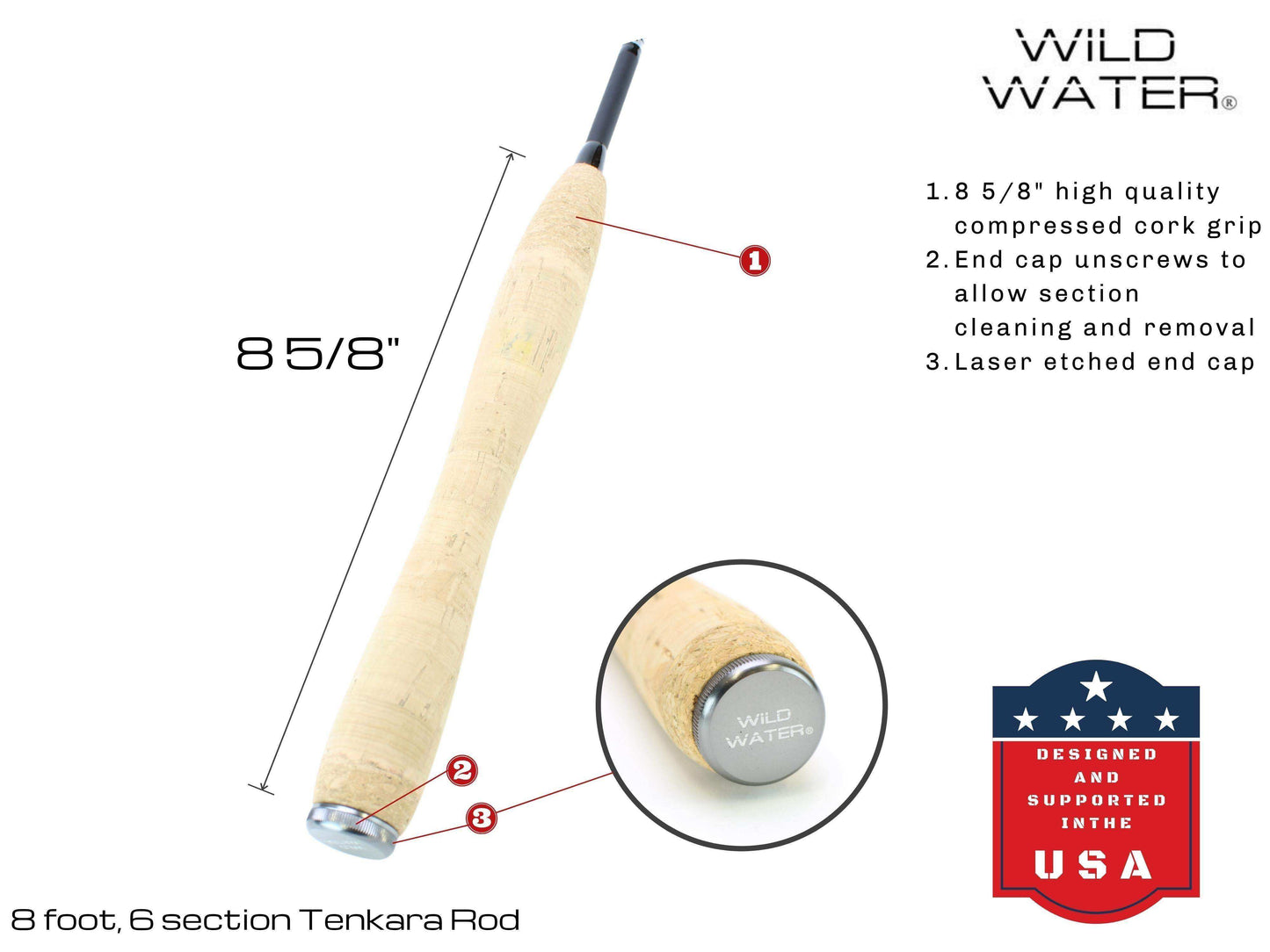 8' Tenkara Rod | Wild Water Fly Fishing - Skoutley Outdoors LLC
