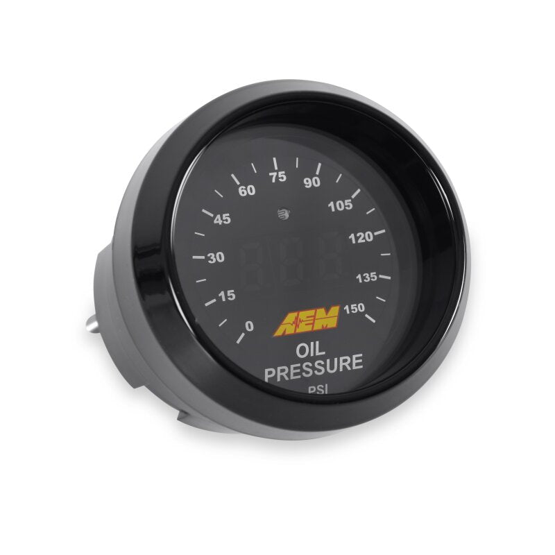 Load image into Gallery viewer, AEM Electronics 52mm Digital Oil Pressure Gauge 0-150 PSI

